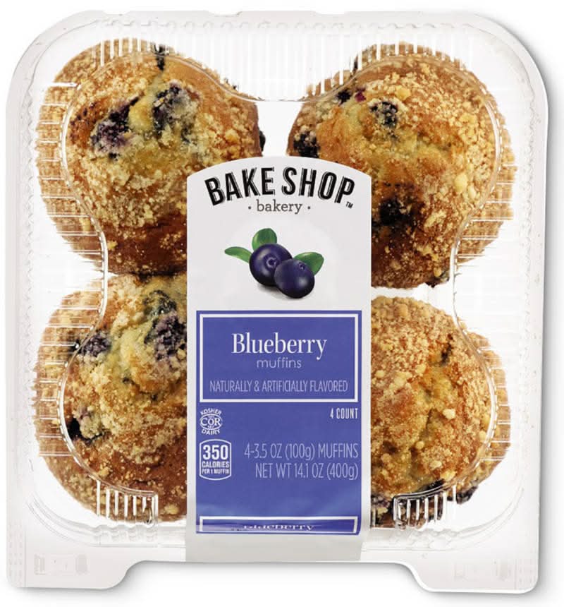 Bake Shop Bakery Muffins, Blueberry (4 x 3.5 oz)