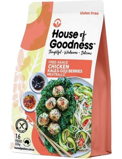 House Of Goodness Asian Chicken Goji & Kale Gluten Free Meatballs 320g