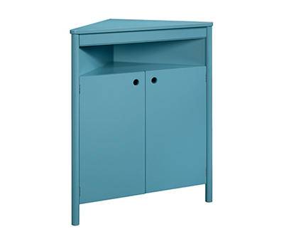 Anda Noor Sea Blue Corner Storage Cabinet
