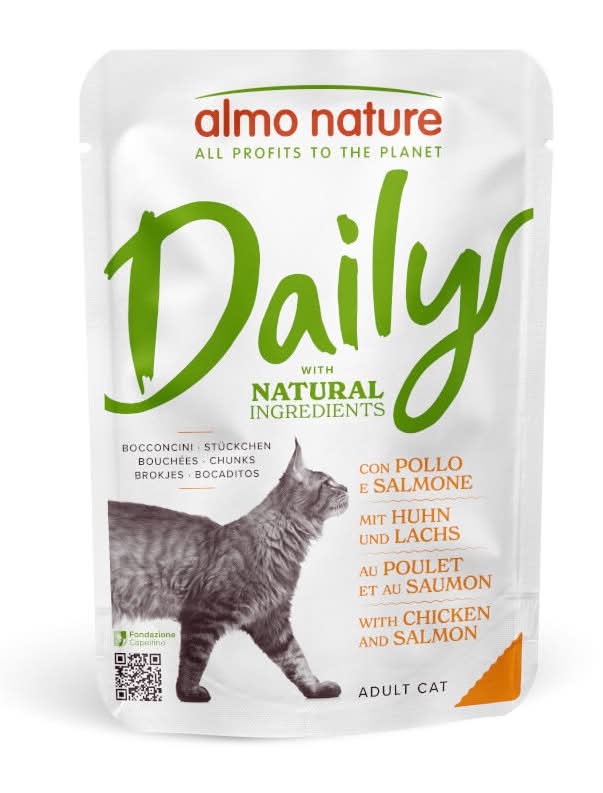 0.07 KG Almo Nature Adult Daily Salmón para gatos