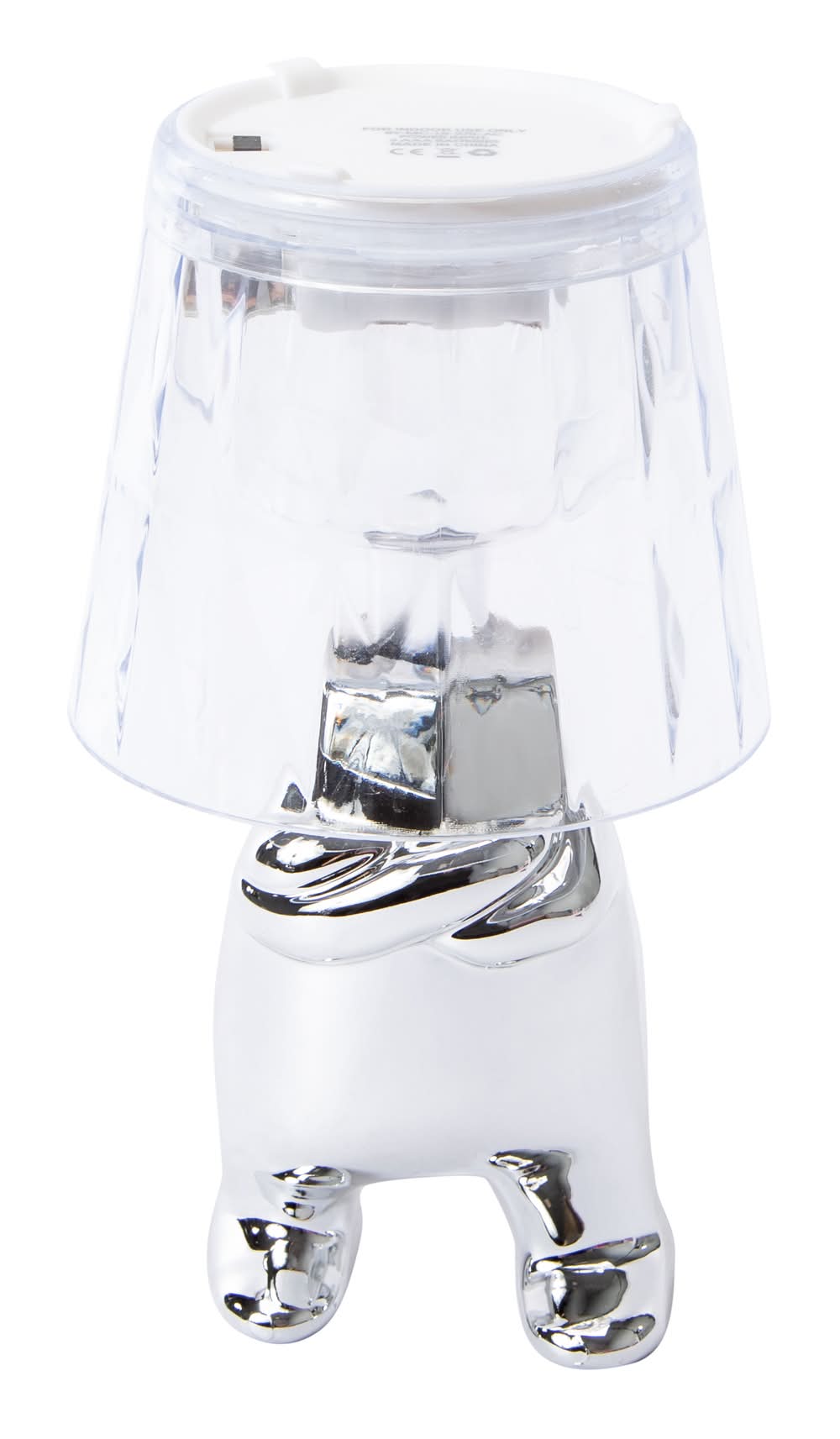 Novelty Man Figurine Lamp Silver