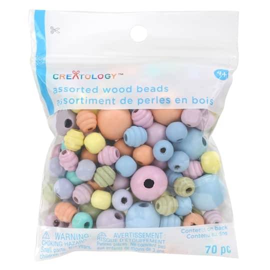 Pastel Assorted Wood Beads By Creatology