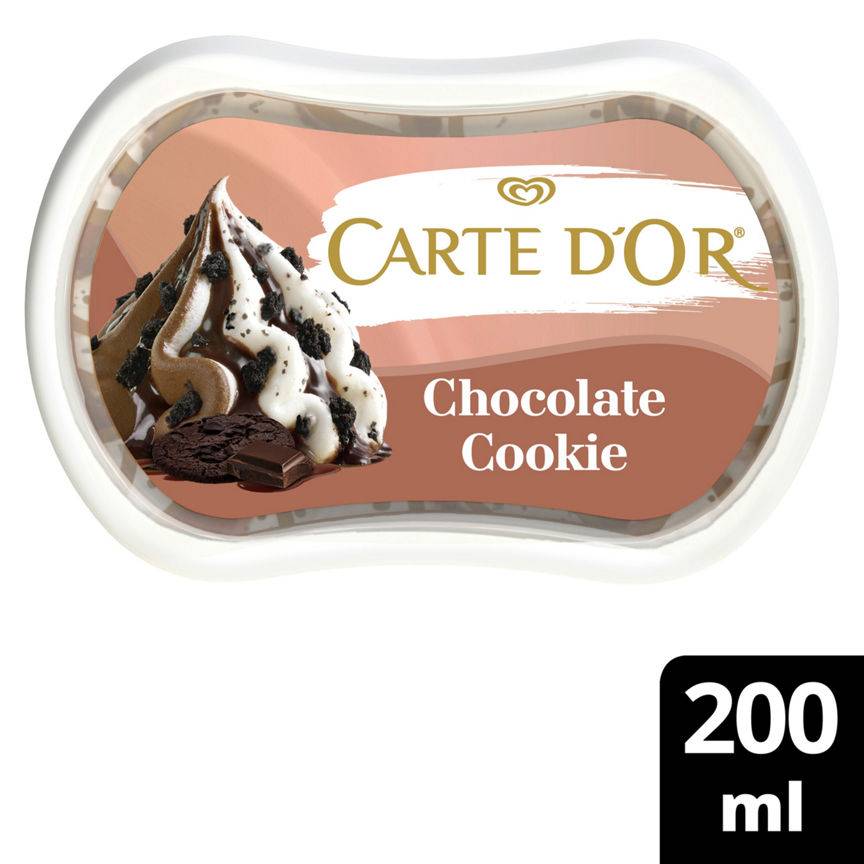 Carte D'Or Chocolate Cookie, Mini Indulgence Ice Cream Dessert (200ml)