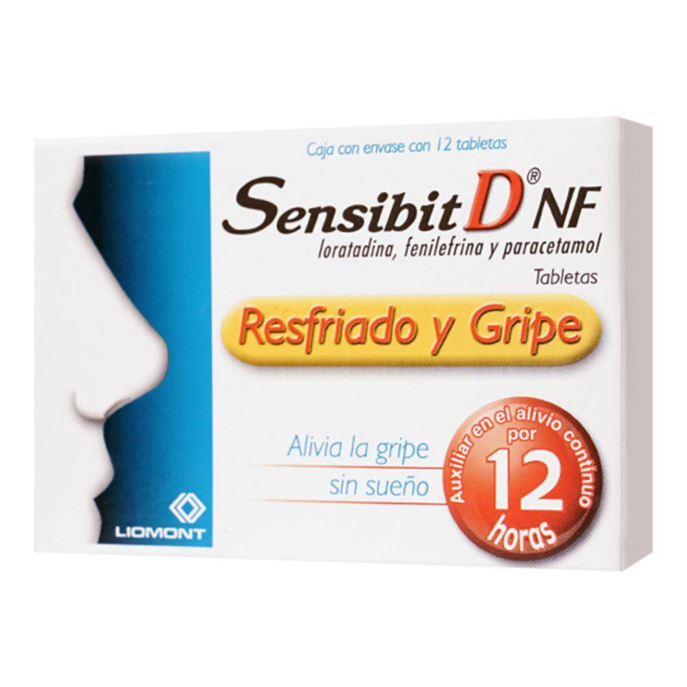 Liomont sensibit d nf tabletas 5 mg/2.5 mg/500 mg (12 piezas)