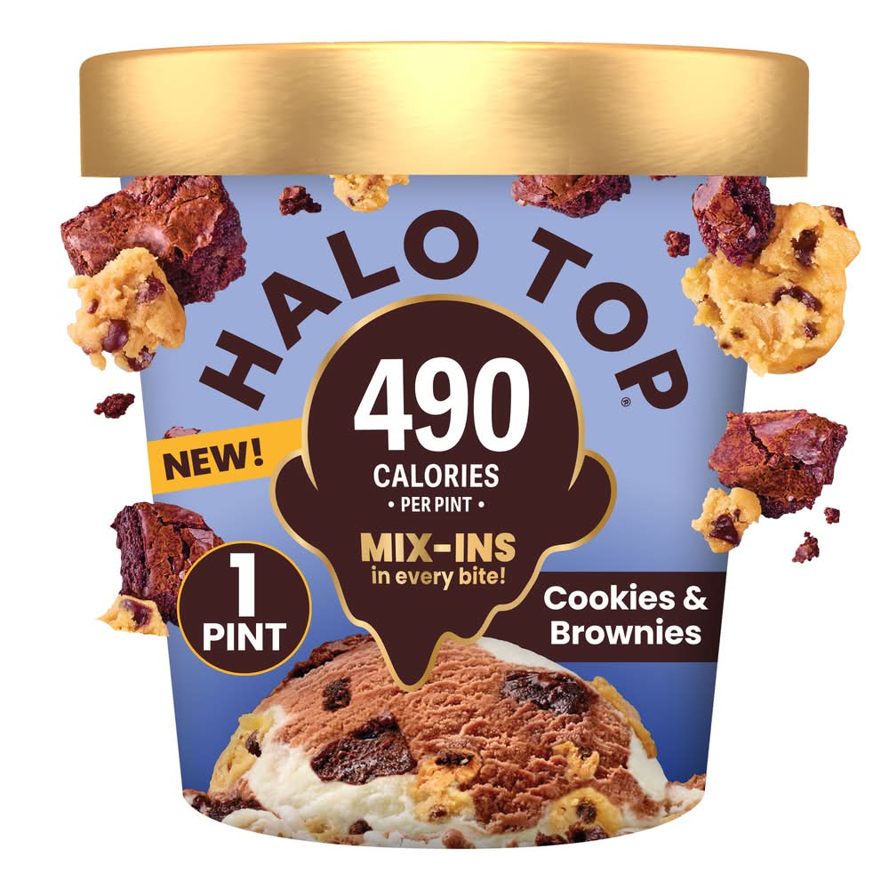 Halo Top Light Ice Cream, Cookies & Brownies (16 fl oz)