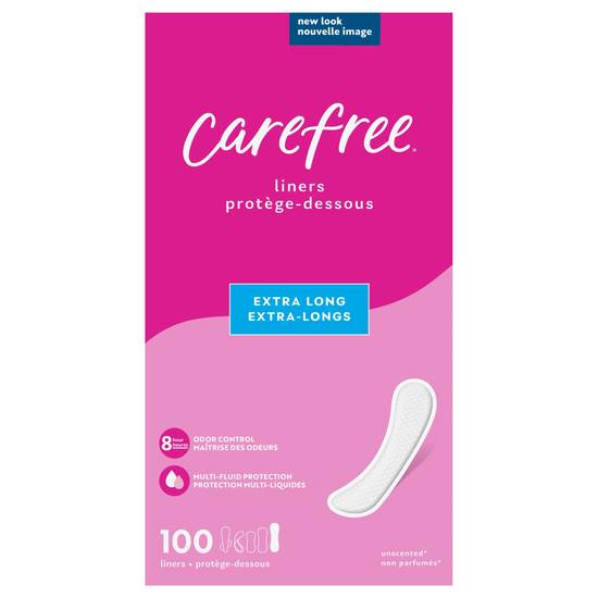 Carefree Acti-Fresh Extra Long Unscented Daily Liners
