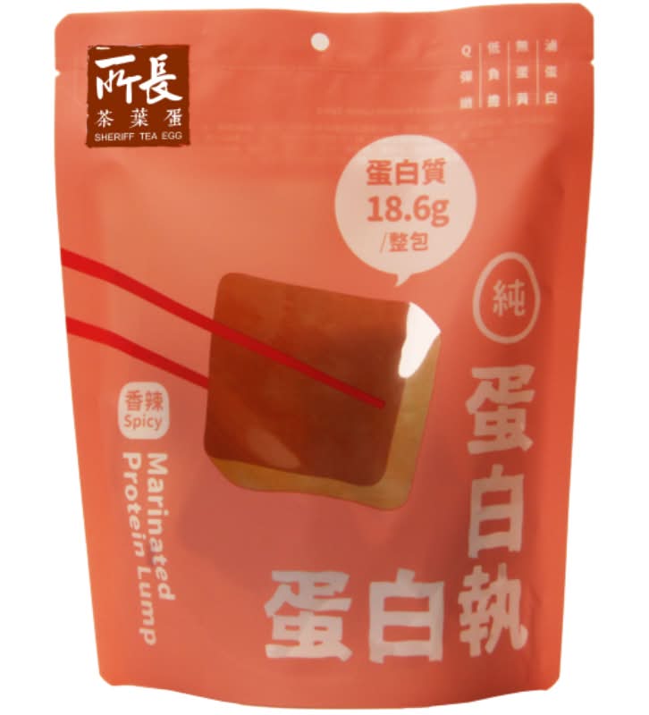 【所長茶葉蛋】 滷蛋白磚/蛋白執-香辣口味(每包約150克) <1Pack包 x 1 x 1PACK包>