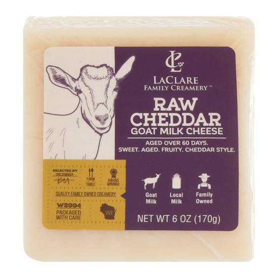Laclare Raw Cheddar Goat Milk Cheese