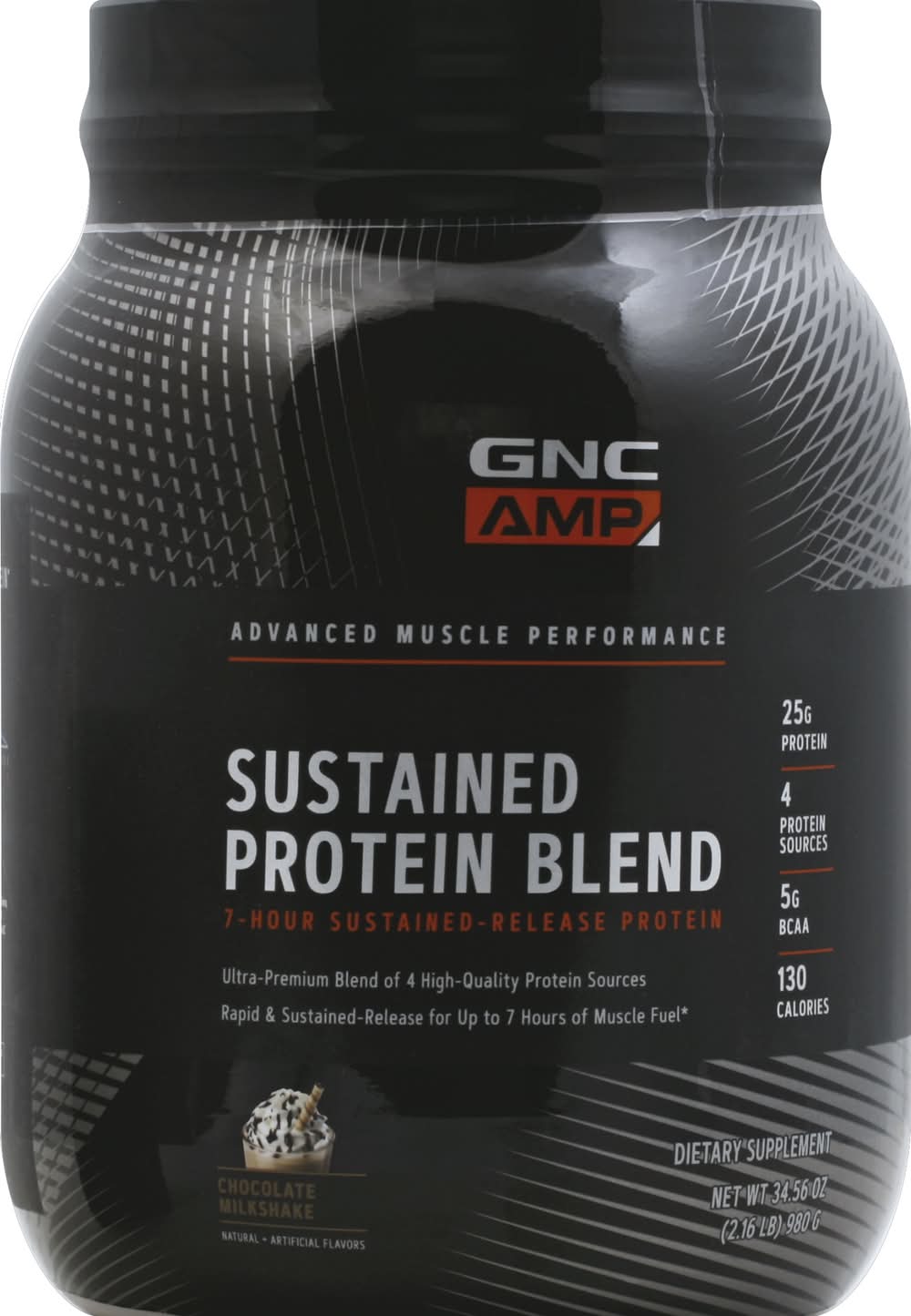 GNC Chocolate Milkshake Sustained Protein Blend (2.16 lbs)
