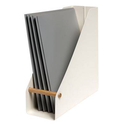 Archivero de madera para escritorio Squared Away™ color blanco
