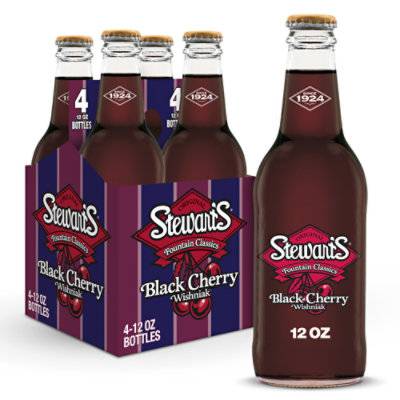 Stewarts Black Cherry Soda ( 4 ct , 12 floz)