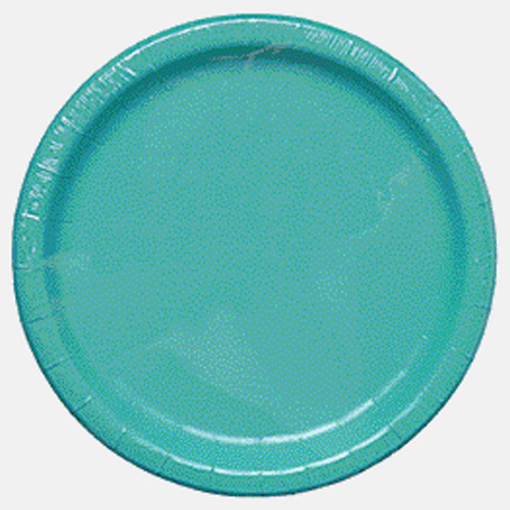 Round Paper Plates, 8.75, Teal (12 ct)