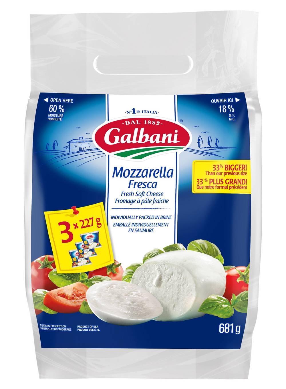 Galbani - Mozzarella Fresca, 3 × 227G / Galbani Mozzarella Fresca, 3 × 227G