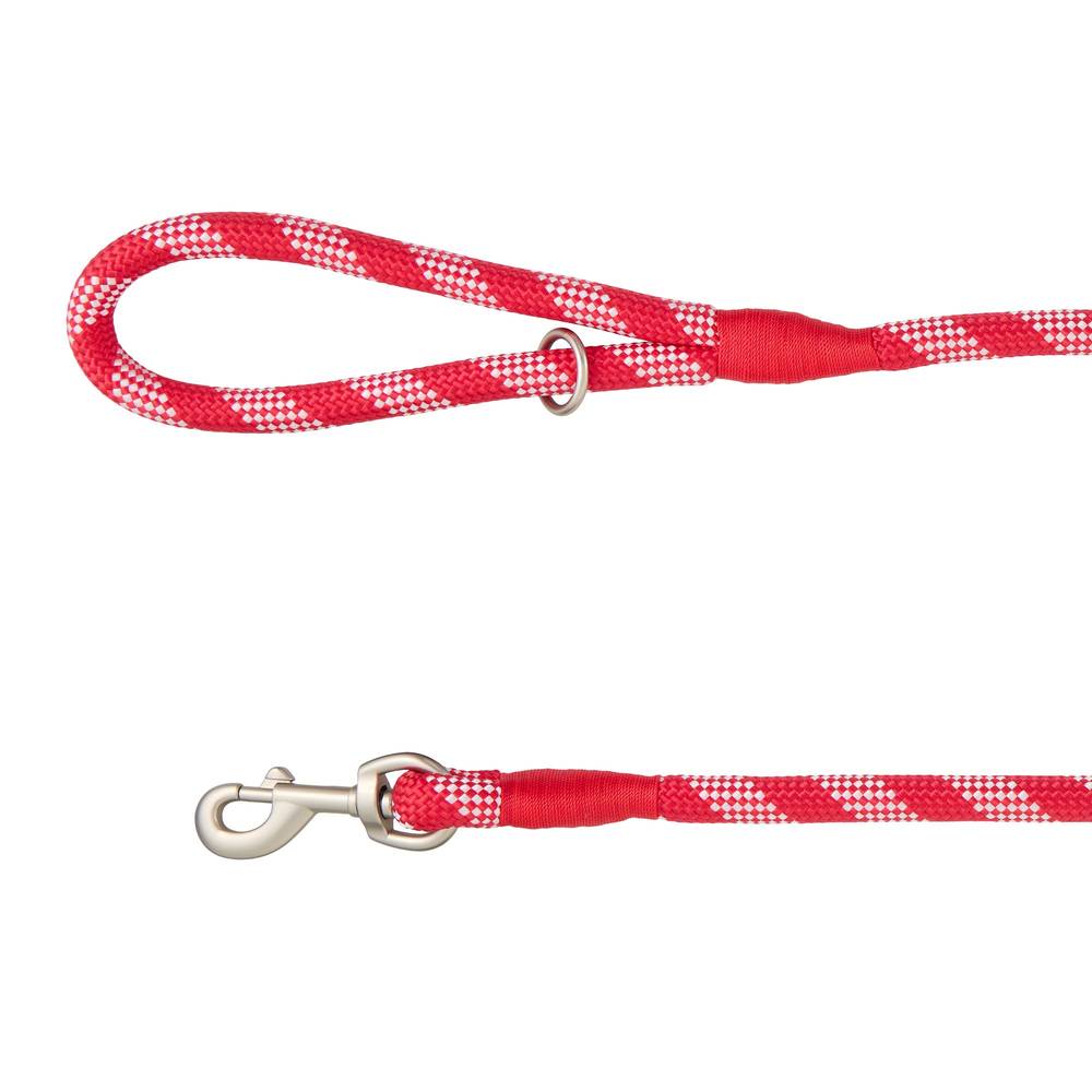 Merry & Bright Peppermint Rope Dog Leash, Red