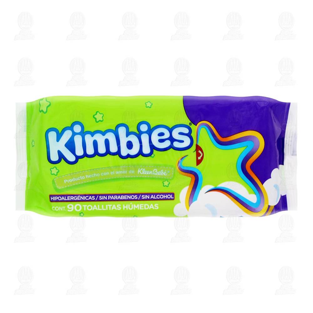 Kimbies · Toallitas húmedas durazno y aloe (90 un)