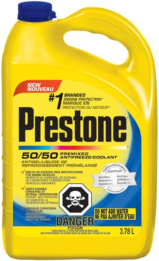 Prestone Premixed Antifreeze Coolant 50/50 (3.78 L)