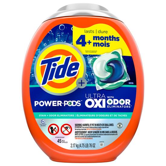 Tide Power Pods Ultra Oxi With Odor Eliminators Laundry Detergent