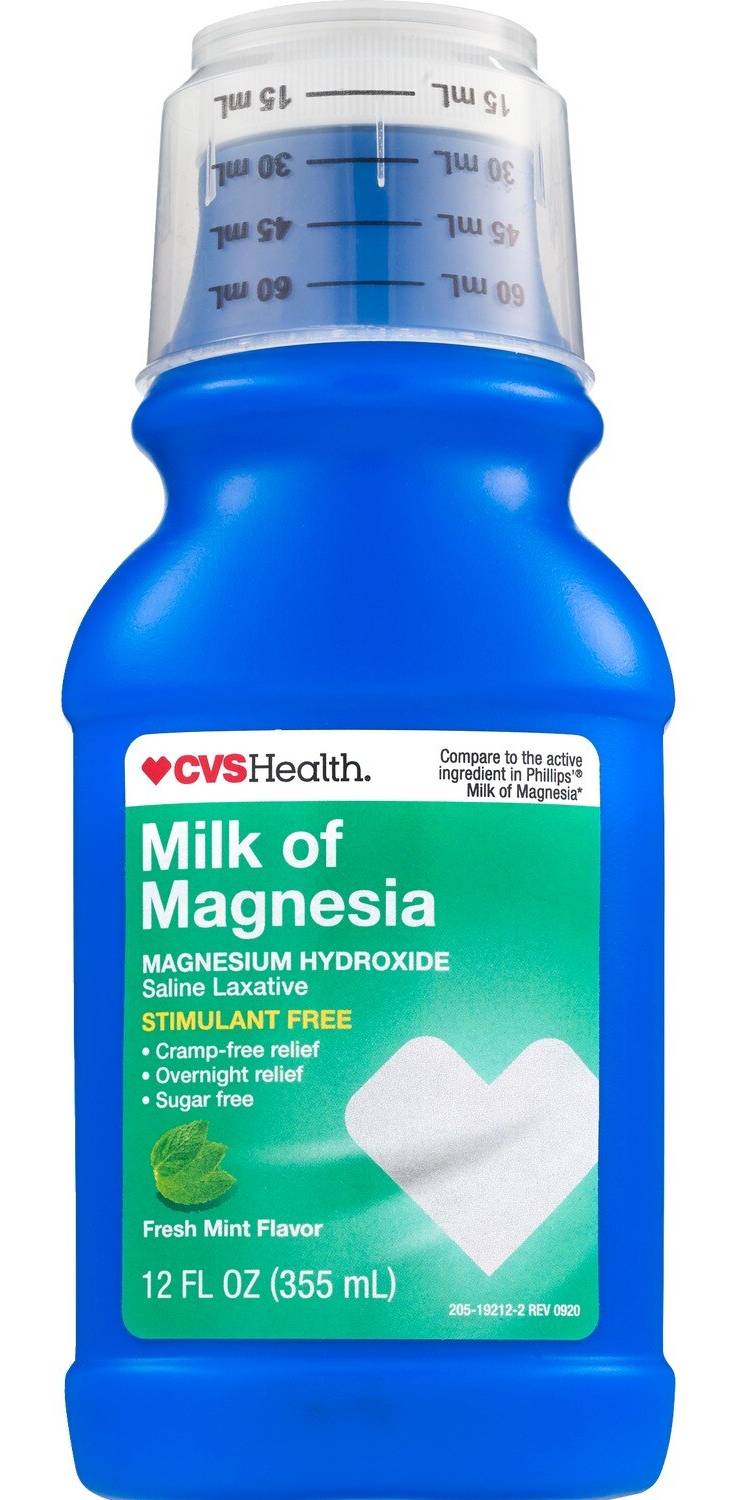 CVS Health Milk Of Magnesia Saline Laxative, Fresh Mint (12 fl oz)