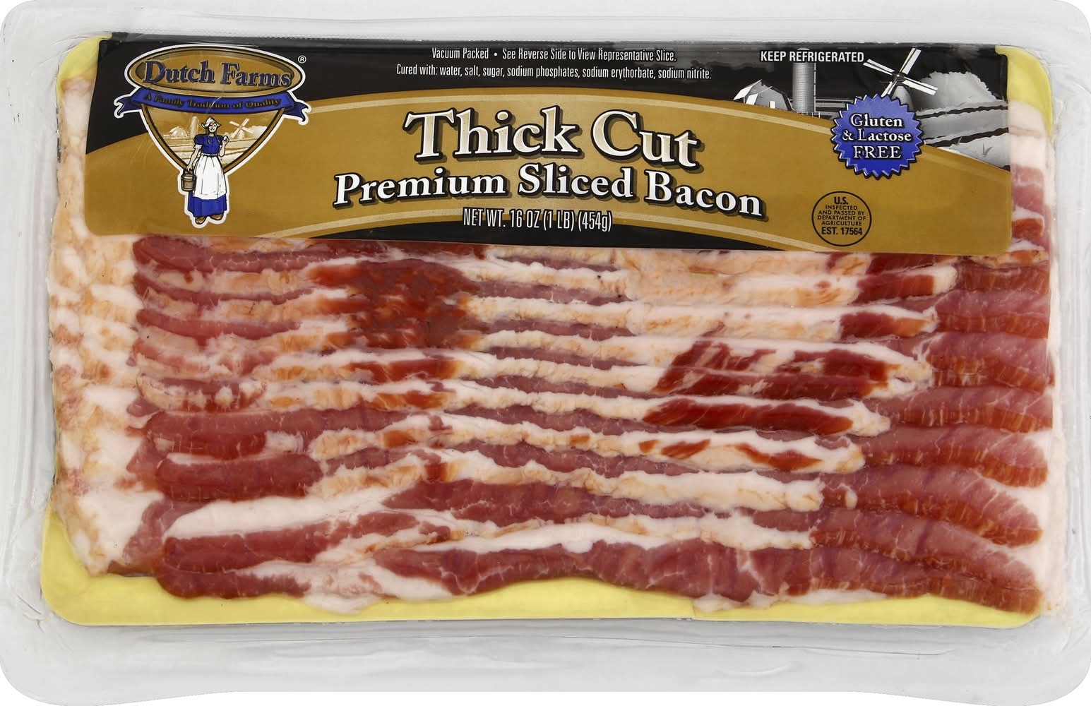 Dutch Farms Thick Cut Premium Sliced Bacon (16 oz)