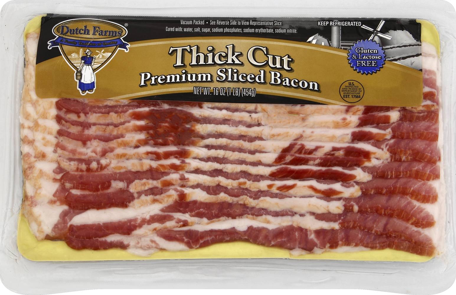 Dutch Farms Thick Cut Premium Sliced Bacon (16 oz)