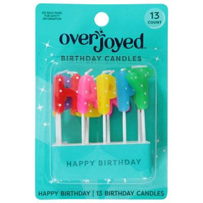 Overjoyed Candles Happy Birthday Letters 13 Count - 13 Count