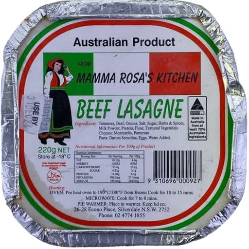 Mamma Rosa's Kitchen Beef Lasagne (220g)