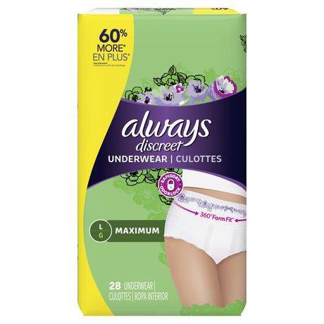 Always Discreet Incontinence Maximum Underwear L (28 units)
