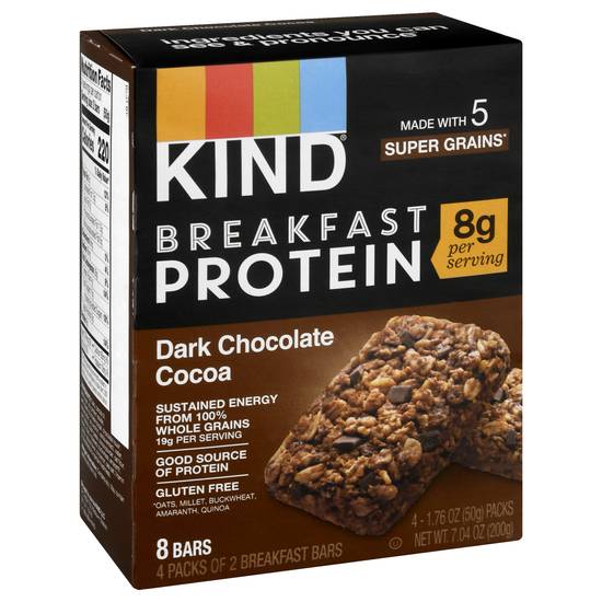 Kind Dark Chocolate Cocoa Breakfast Protein Bars (4 ct)