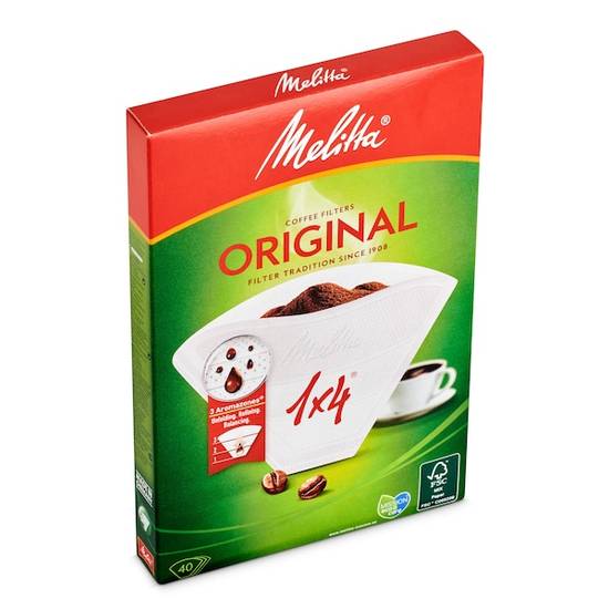 Filtro 1x4 para café Melitta caja 40 unidades)