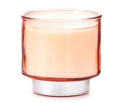 Sunlit Peach Silver-Base Jar Candle, 12 oz.