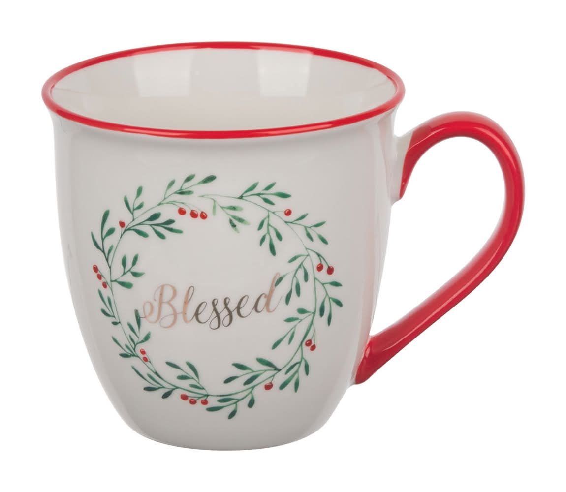 Christmas Golden Font Printed Mug Assorted