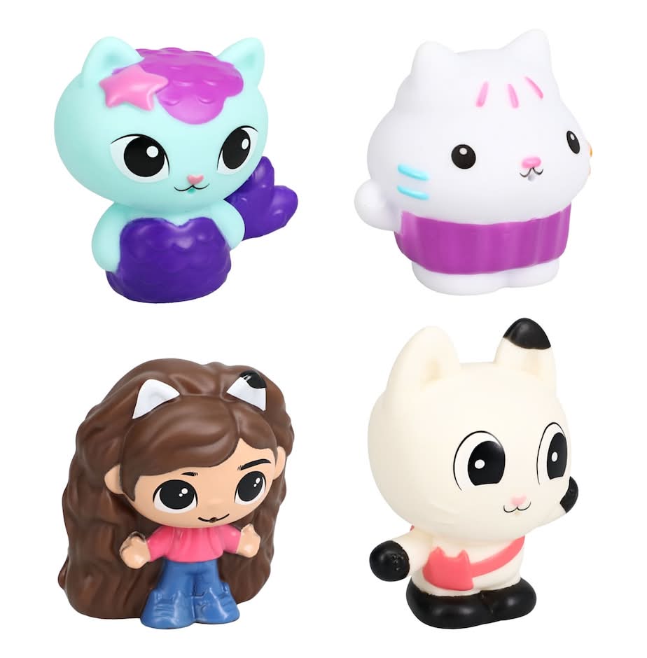 Dreamworks Gabby's Dollhouse Bath Toys, 3.25-in.