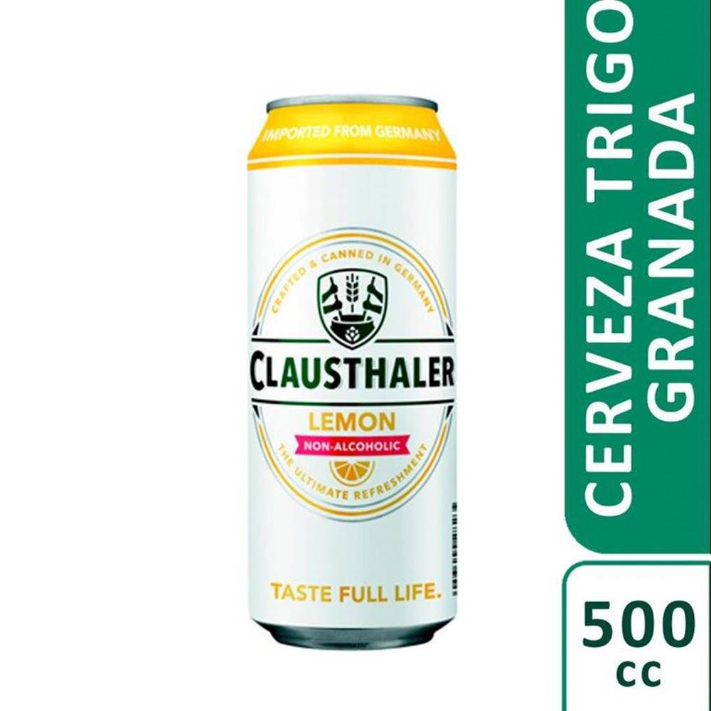 Clausthaler cerveza limon zero 500 ml (lata 500 ml)