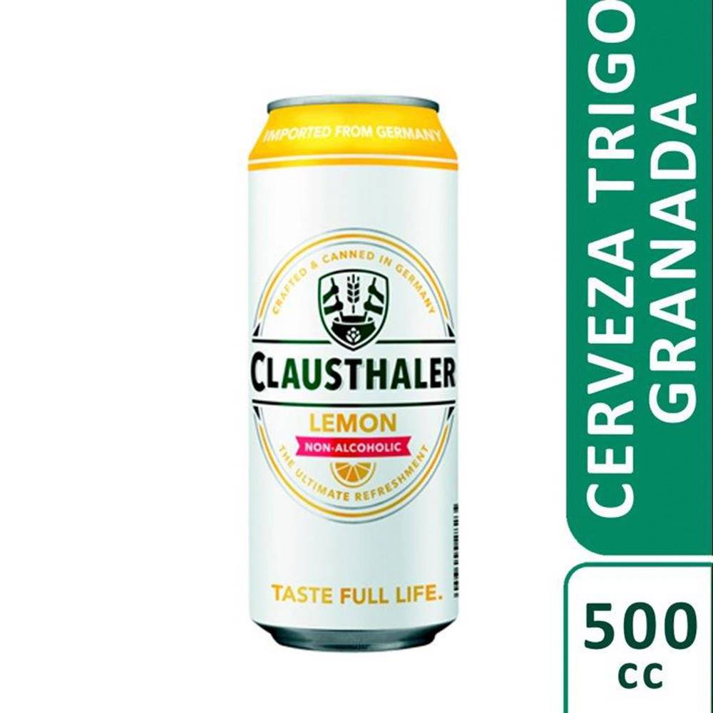 Clausthaler · Cerveza sin alcohol - Limón (500 ml)