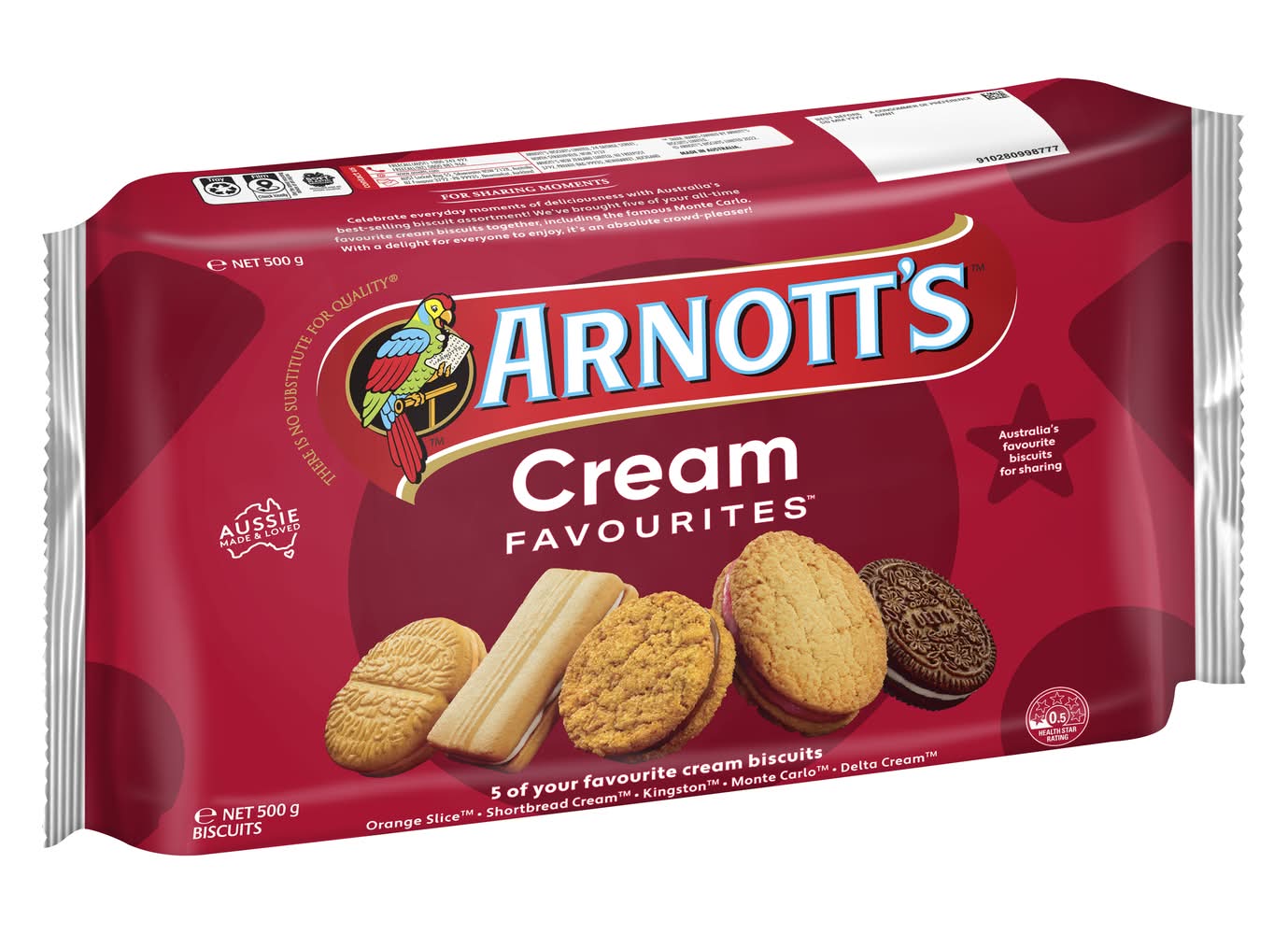 Arnott's Cream Biscuits, Assorted (500g)