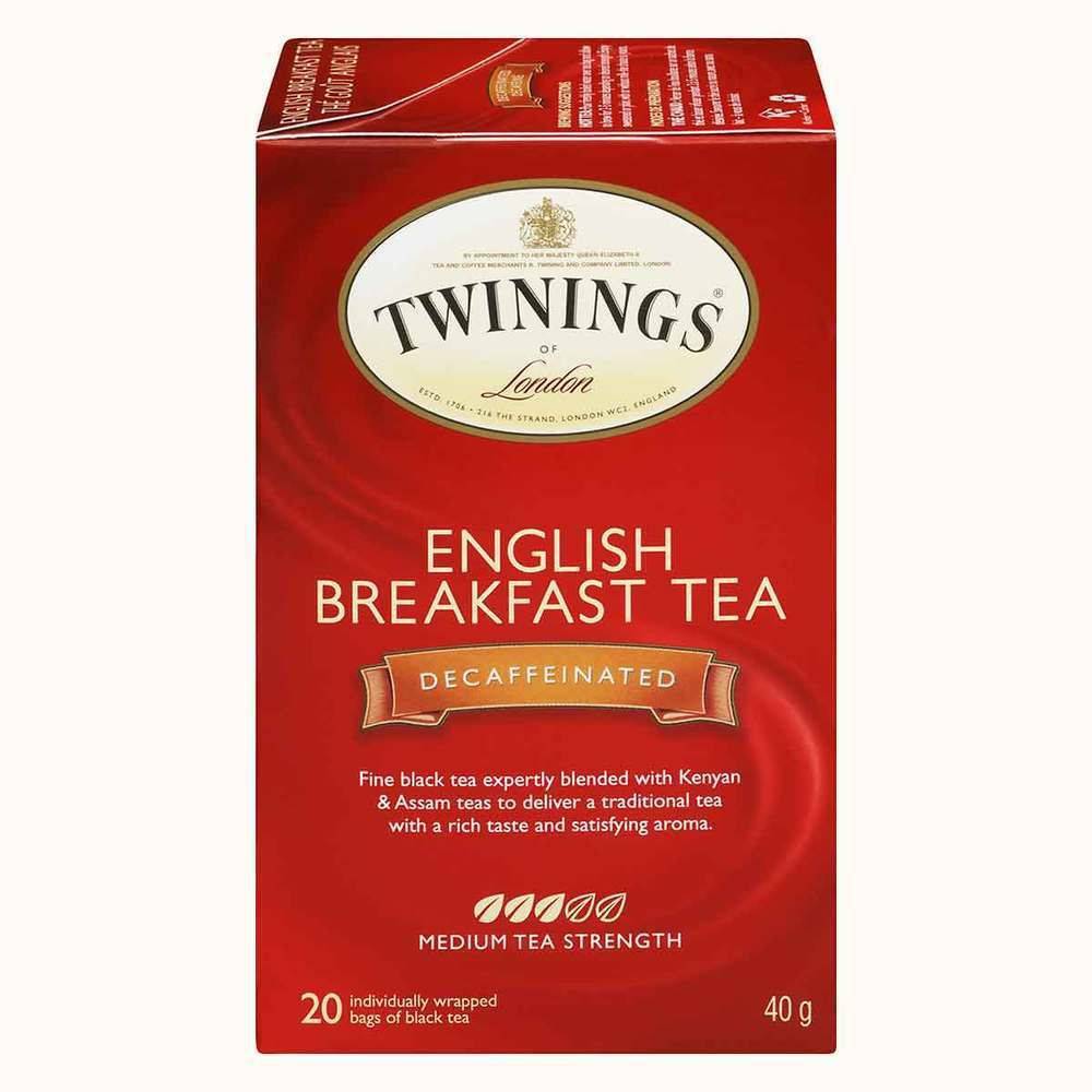 Thé (20 un) - twinings english breakfast decaffeinated tea (pkg of 20)