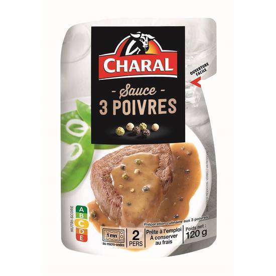 Sauce 3 poivres CHARAL 120g
