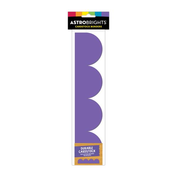 Astrobrights Bulletin Board Borders, 2" x 12", Gravity Grape, Pack Of 20 Borders