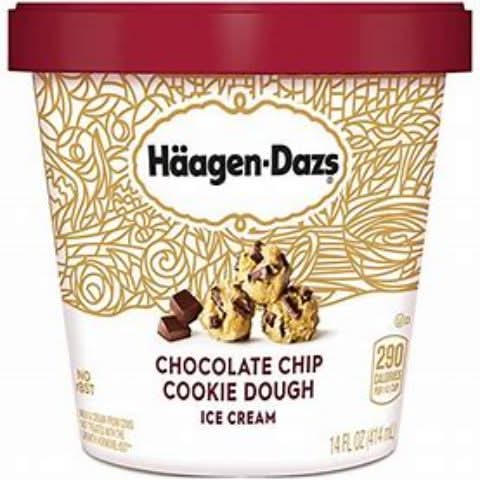 Häagen-Dazs Ice Cream, Chocolate Chip Cookie Dough (14 fl oz)