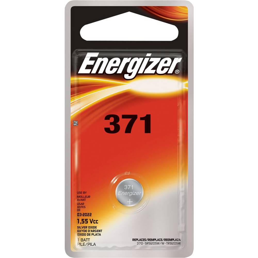 Energizer piles spécialisées (1 unité, 371bpz) - 371 silver oxide button battery, 1-pack (1 ea)