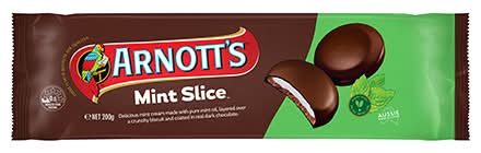 Arnotts Choc Mint Slice 200g