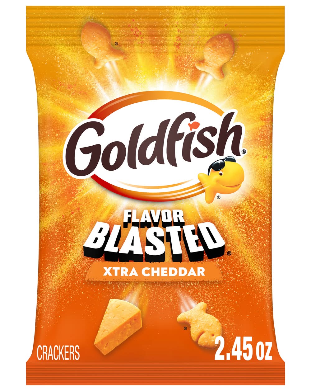 Goldfish Baked Snack Crackers, Xtra Cheddar (2.45 oz)