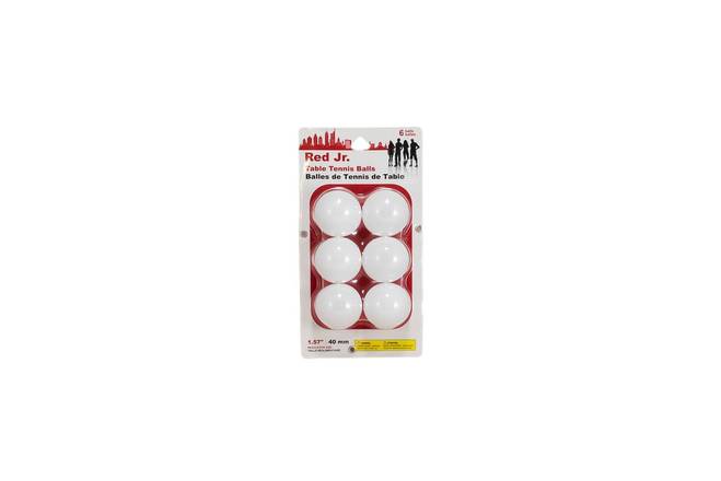Red Jr. Ping Pong Balls (6 units)