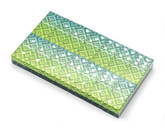 Jonathan Adler X Michaels Blue & Green Diamond Stripe Double Six Domino Set