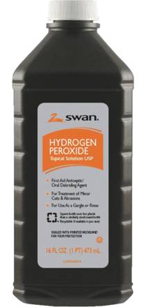 Swan Hydrogen Peroxide Antiseptic Topical Solution 16oz Bottle