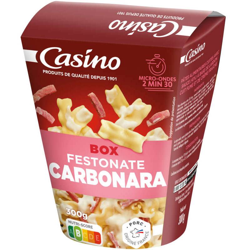Casino Fusilli à la carbonara - Box - Pâtes - 300g