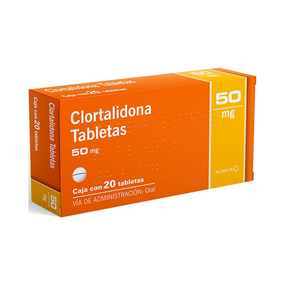Almus clortalidona tabletas 50 mg (20 piezas)