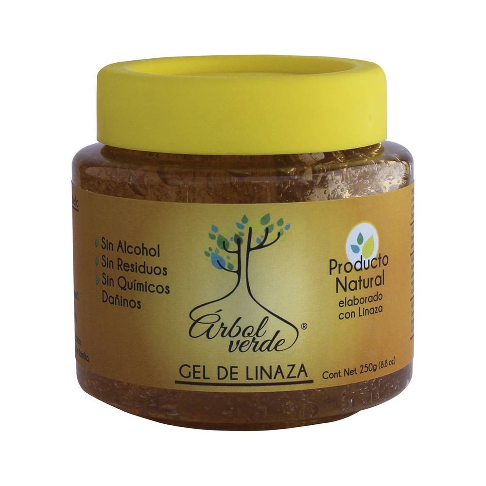 Árbol verde gel fijador para cabello de linaza (bote 250 g)