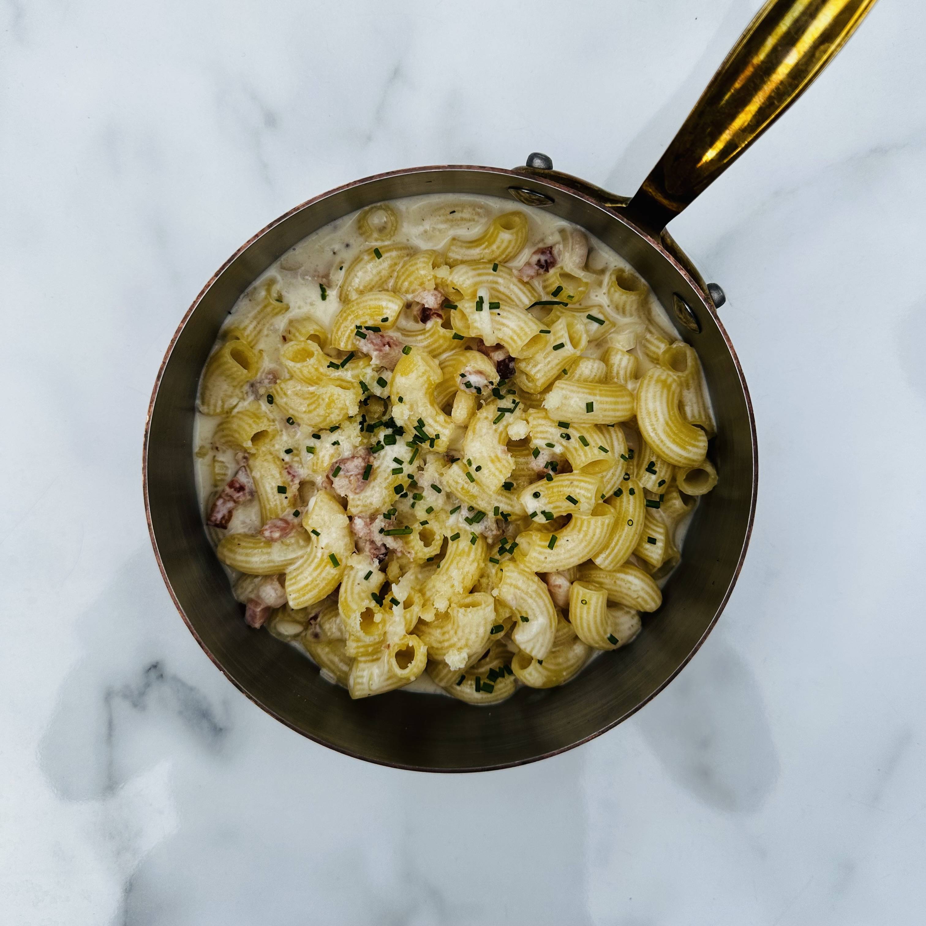 Coquillettes carbonara cream