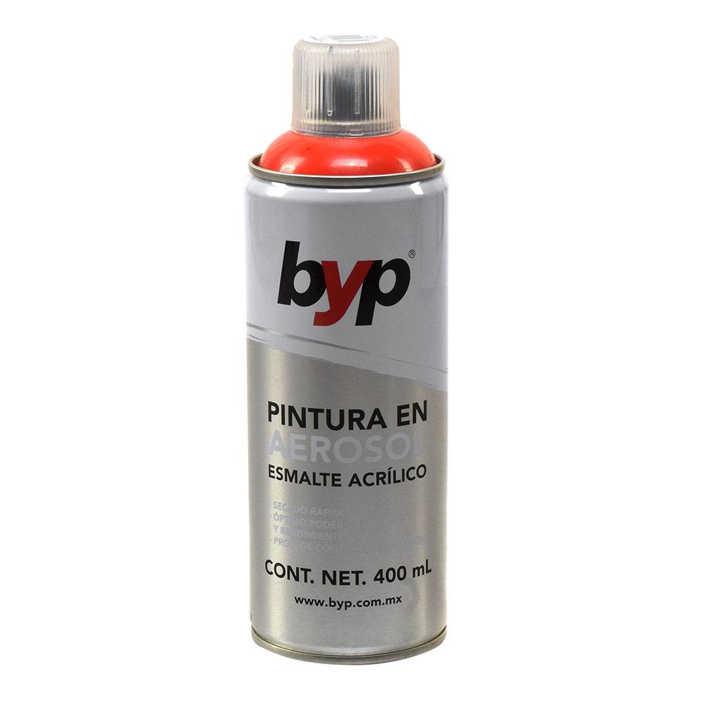 Byp pintura esmalte acrílico en aerosol rojo bermellón (lata 400 ml)